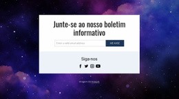 Construtor De Sites Gratuito Para Junte-Se À Nossa Newsletter E Siga-Nos