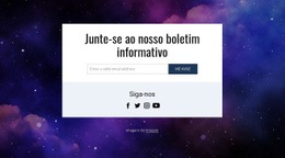 Junte-Se À Nossa Newsletter E Siga-Nos - HTML Page Maker