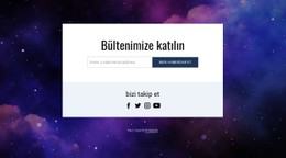 Bültenimize Katılın Ve Bizi Takip Edin Için Şablon Demosu