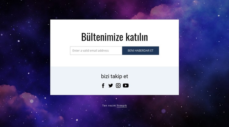 Bültenimize katılın ve bizi takip edin CSS Şablonu