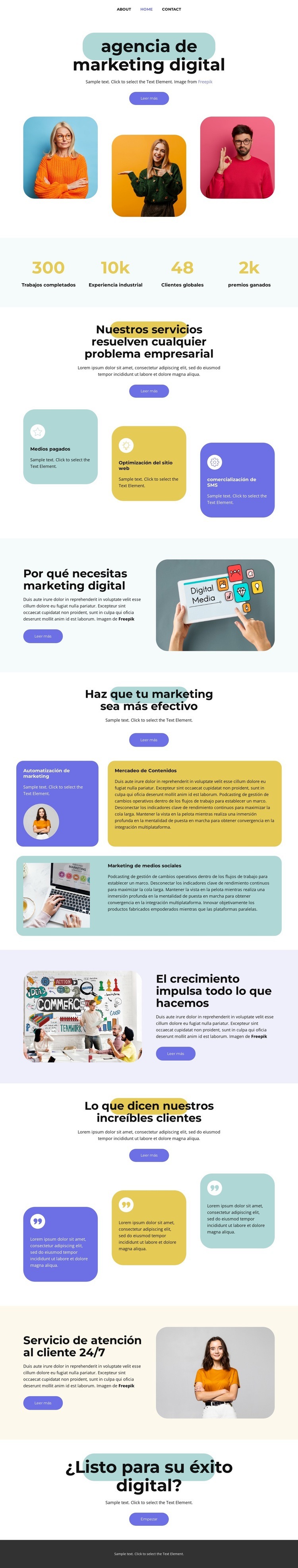 mercadeo de medios Plantilla HTML5