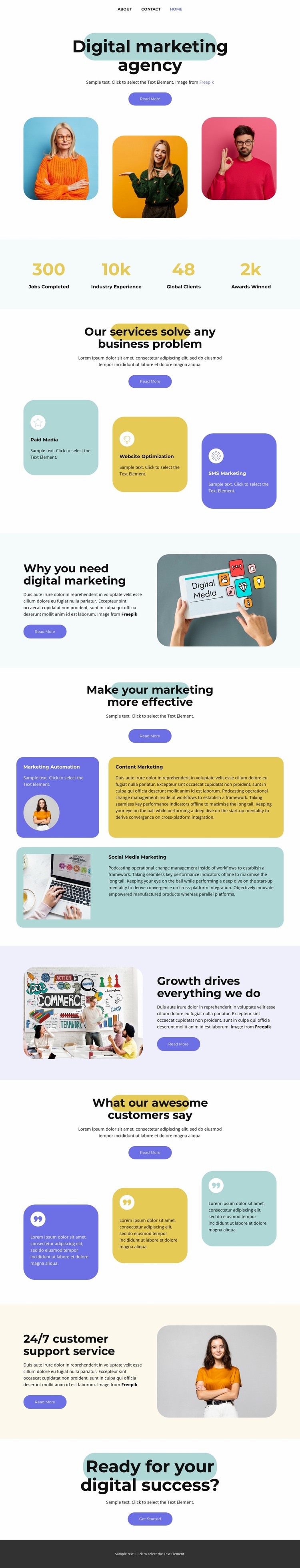 Media Marketing Homepage Design