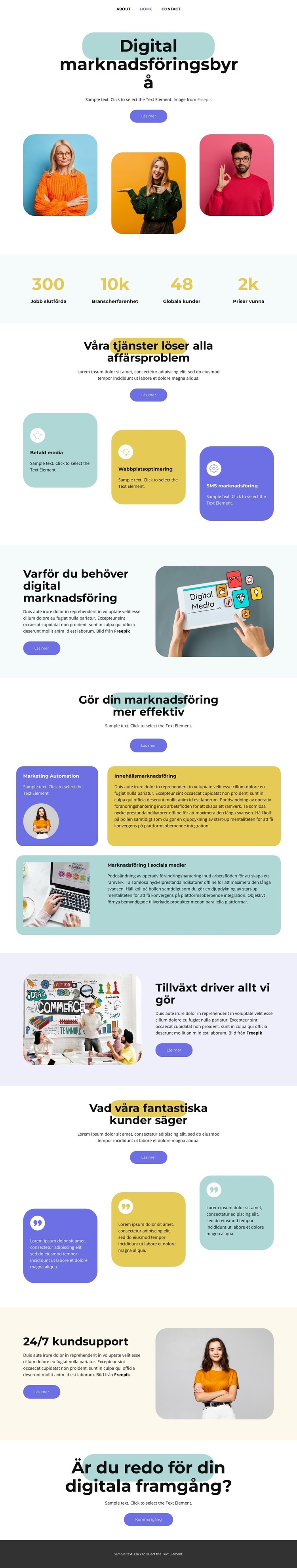 Mediemarknadsföring HTML-mall