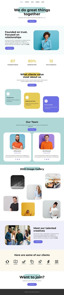 About Page HTML Templates