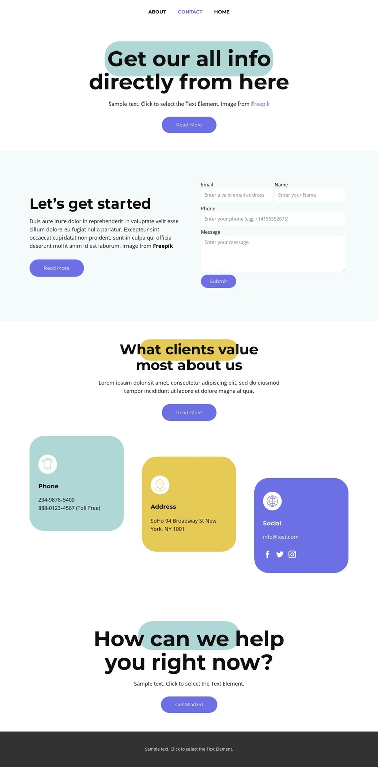 Social Media Marketing One Page Template