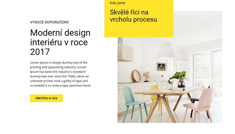 Vlastnosti moderního interiéru Webový design