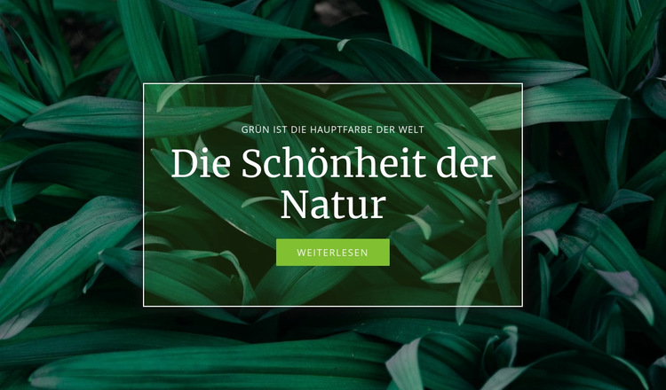 Geheimnis der Natur Website-Vorlage