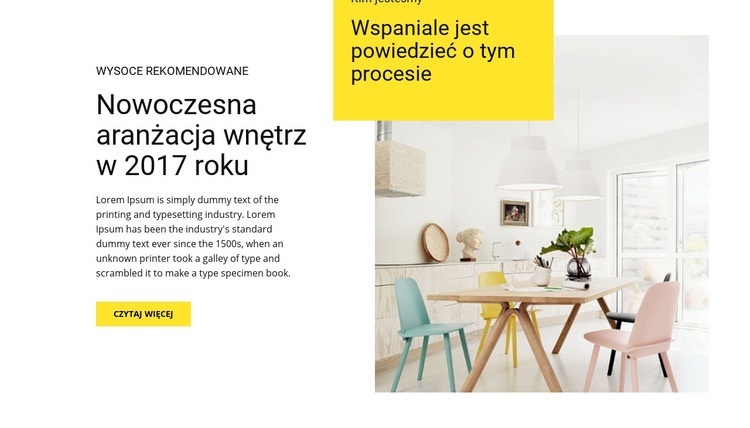 Cechy nowoczesnego wnętrza Kreator witryn internetowych HTML