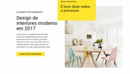 Design De Site Incrível Para Características Do Interior Moderno