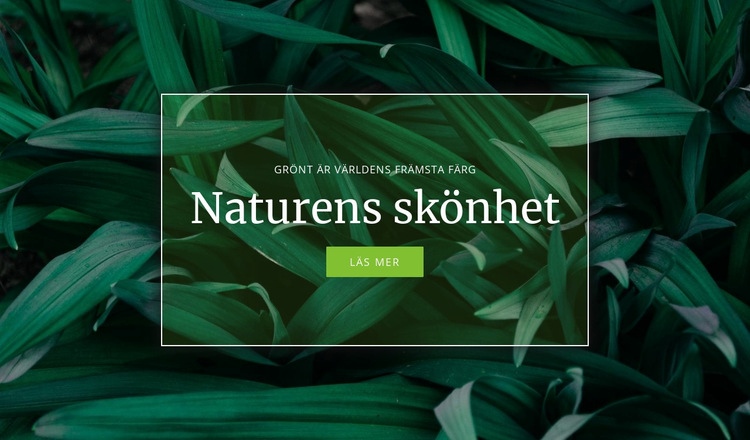 Naturens hemlighet CSS -mall