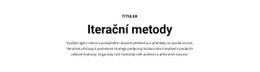 Iterační Metody - Plně Responzivní Šablona