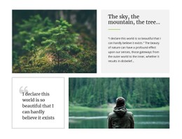 Sky Mountain And Tree Table CSS Template