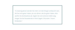 Gerahmtes Zitat - Benutzerfreundliche Zielseite