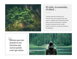 Árbol Y Montaña Del Cielo: Plantilla De Sitio Web HTML