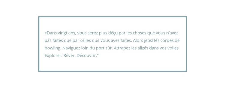 Citation encadrée Modèles de constructeur de sites Web