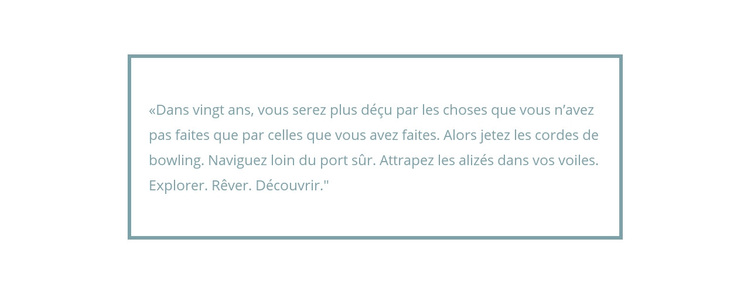 Citation encadrée Thème WordPress