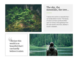 Multipurpose Homepage Design For Sky Mountain And Tree