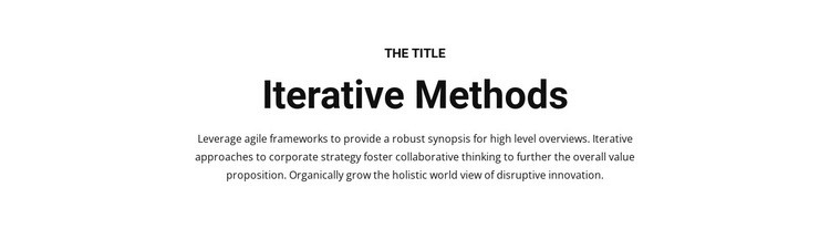 Iterative methods Html Code Example