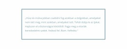 Keretes Idézet - HTML Oldalsablon