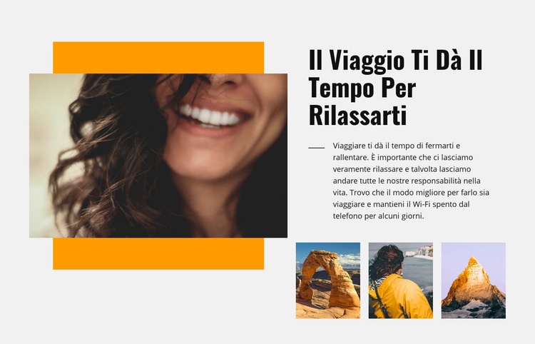 Rilassati in viaggio Costruttore di siti web HTML