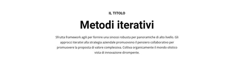 Metodi iterativi Costruttore di siti web HTML