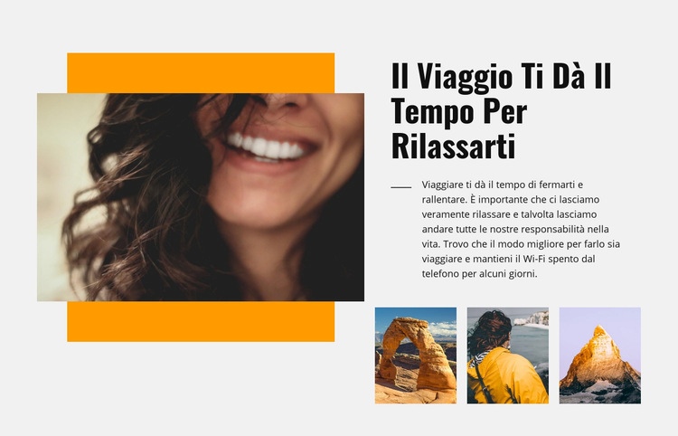 Rilassati in viaggio Modello HTML5