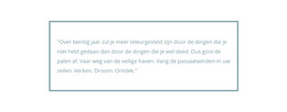 Ingelijst Citaat - HTML-Paginasjabloon