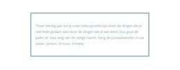 Ingelijst Citaat - Eenvoudig Website-Ontwerp