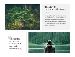 Sky Mountain And Tree One Page Template