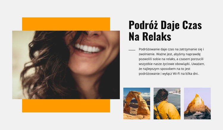 Relax Travel Makieta strony internetowej