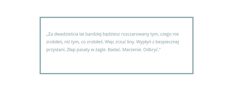 Cytat w ramce Szablon CSS