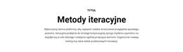 Metody Iteracyjne