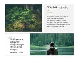 Gökyüzü Dağ Ve Ağaç Tablo CSS Şablonu