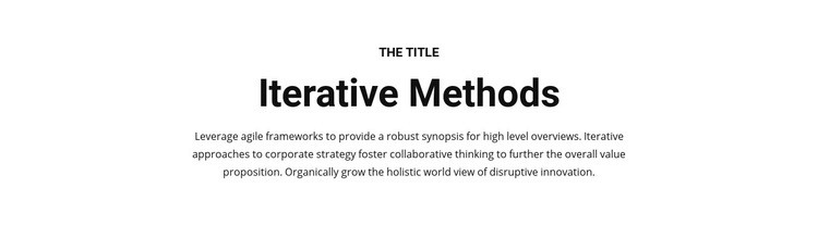 Iterative methods Webflow Template Alternative