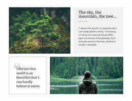 Sky Mountain And Tree - Free Download Website Mockup