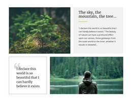 Custom Fonts, Colors And Graphics For Sky Mountain And Tree