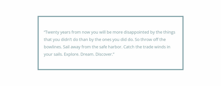 Framed quote Website Template
