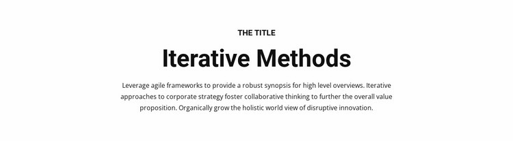 Iterative methods Wysiwyg Editor Html 