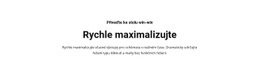 Text Rychle Maximalizujte – Šablona Stránky HTML