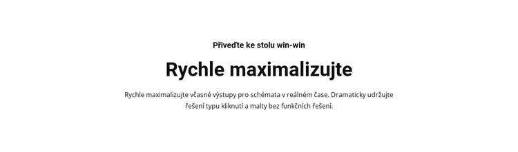 Text rychle maximalizujte Šablona HTML