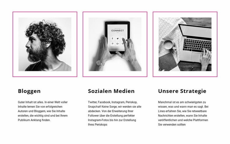 Bloggen gegen Social Media Website design