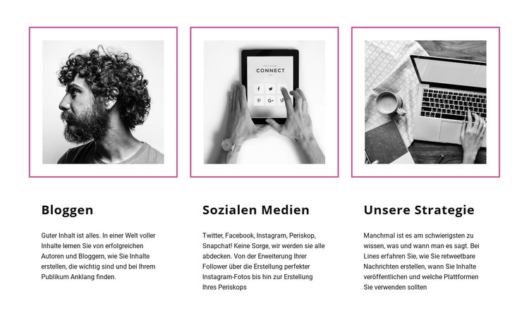 Bloggen gegen Social Media Website-Modell