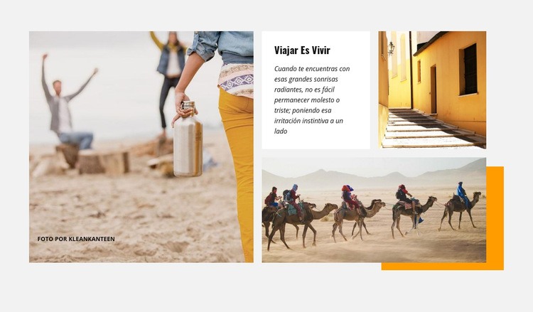 Turismo del desierto Maqueta de sitio web