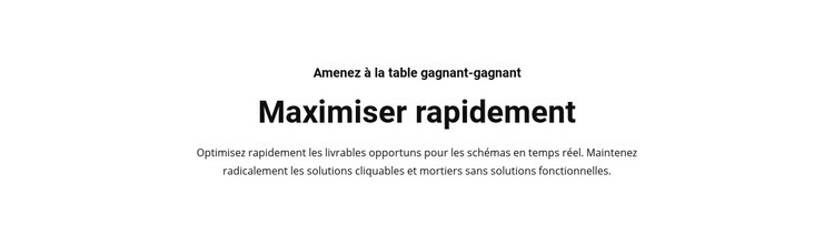 Agrandir rapidement le texte Modèle HTML5