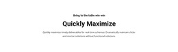 HTML5 Theme For Text Quickly Maximize