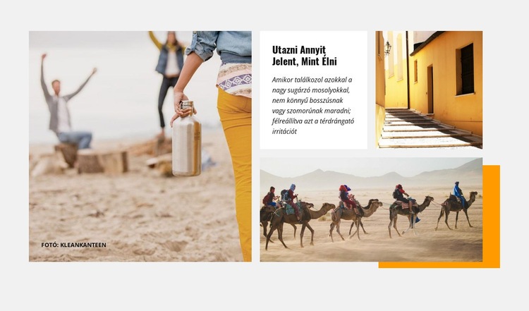 Sivatagi turizmus HTML Sablon