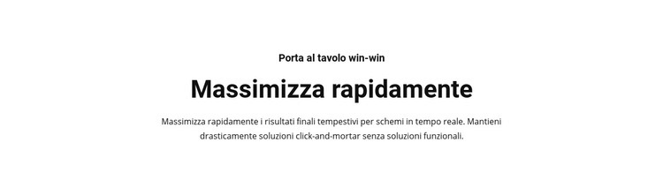 Il testo massimizza rapidamente Pagina di destinazione