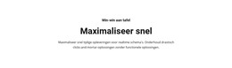 Tekst Snel Maximaliseren - HTML-Paginasjabloon