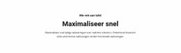 Tekst Snel Maximaliseren - Free HTML Website Builder