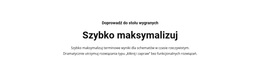 Szybka Maksymalizacja Tekstu - Uniwersalny Motyw WordPress